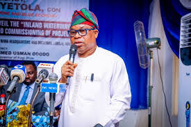 Pix of NIWA MD Commending Management as New Board Chairman Visits Abuja Liaison Office